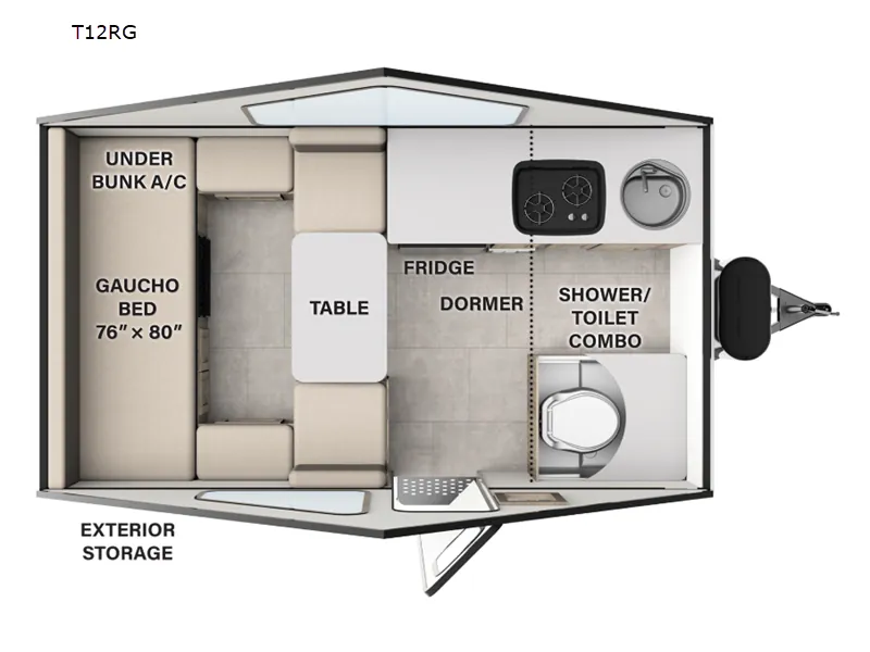 2026 Forest River Flagstaff Hardside T12RG - Floor plan