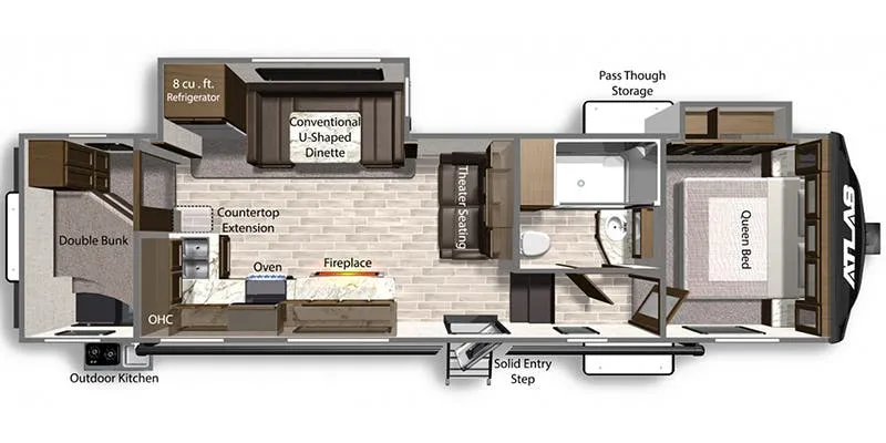 Dutchmen Atlas 2942BHF floor plan