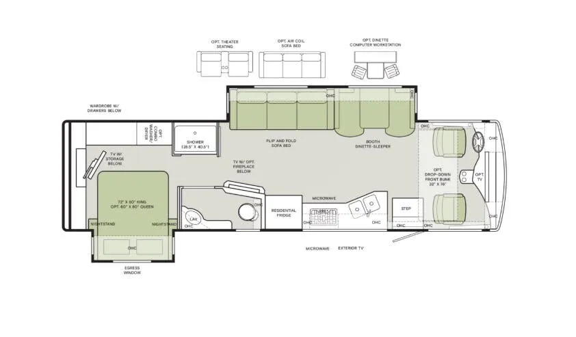 2026 Tiffin Open Road Allegro 32 SA - Floor plan