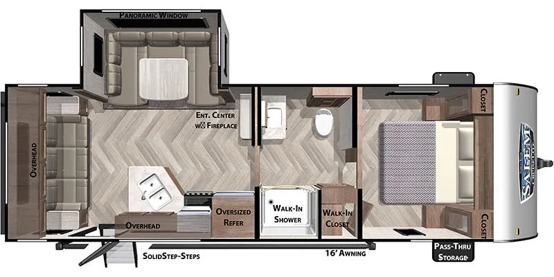 Forest River Wildwood X-Lite 24RLXL floor plan