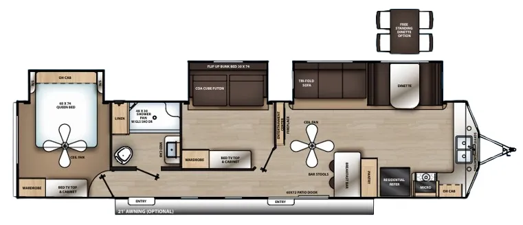 Coachmen Catalina Destination 39FKTS floor plan