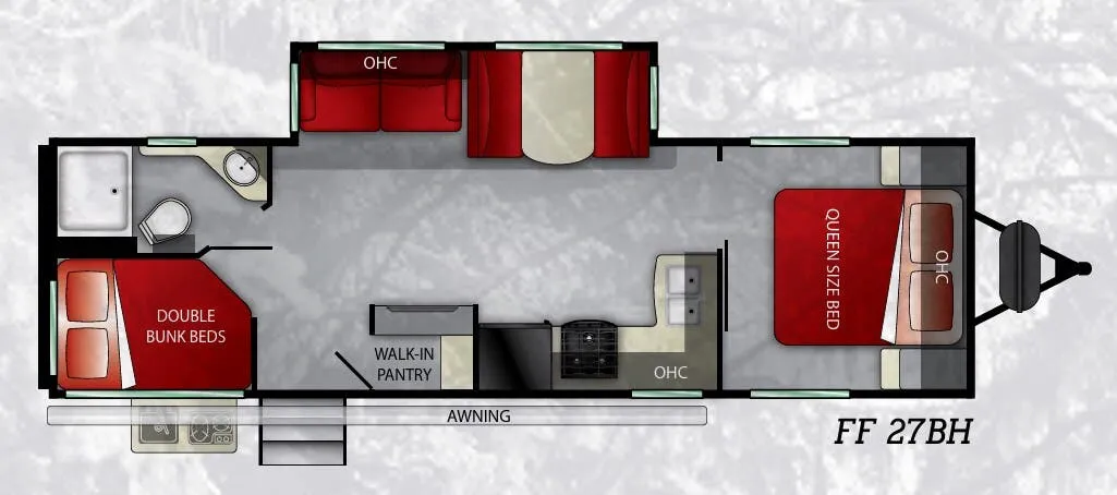 Cruiser RV Fun Finder Xtreme Lite 27BH floor plan
