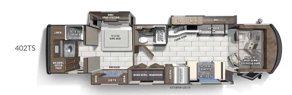 Coachmen Sportscoach RD 402TS floor plan