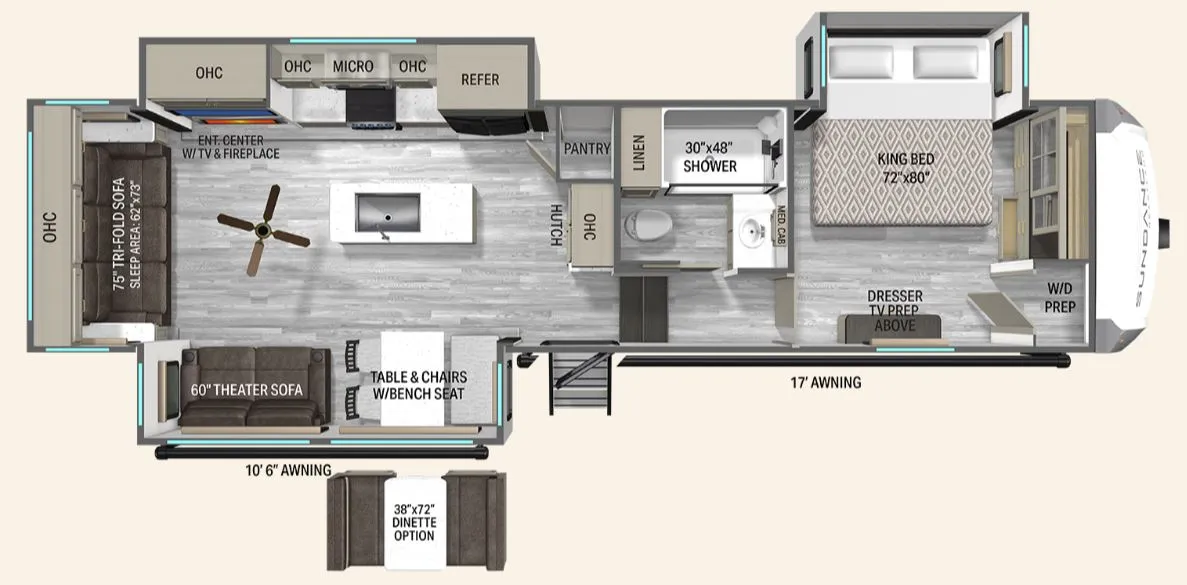 2026 Heartland Sundance 32RLBS - Floor plan