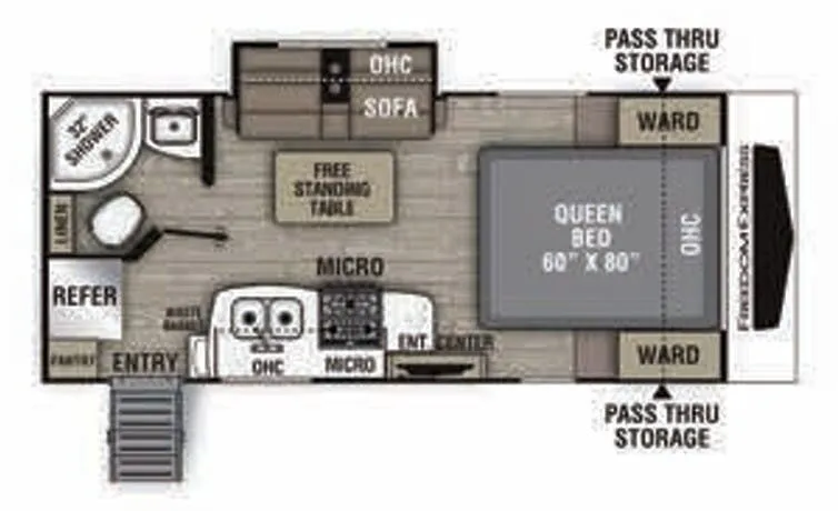 Coachmen Freedom Express Ultra Lite 192RBS floor plan