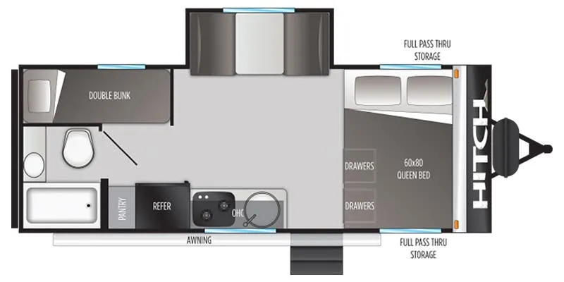 Cruiser RV Hitch 18BHS floor plan
