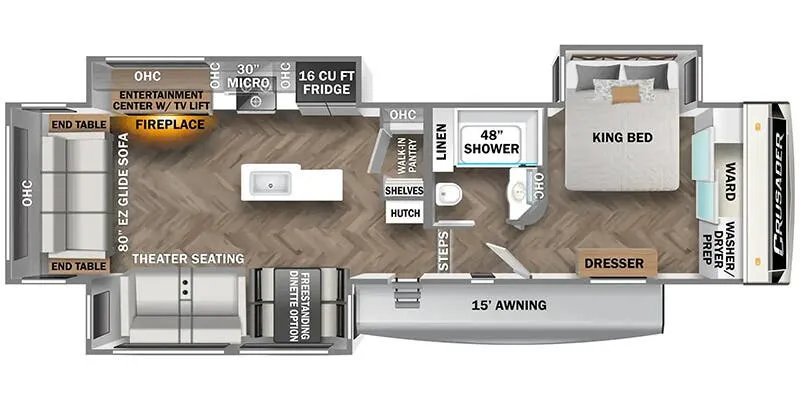 Prime Time Crusader Full-Profile 335RLP floor plan