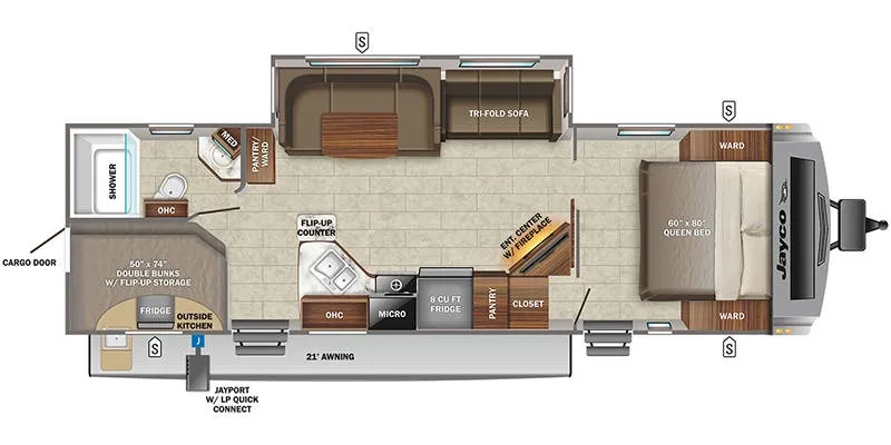 2022 Jayco White Hawk 29BH floor plan