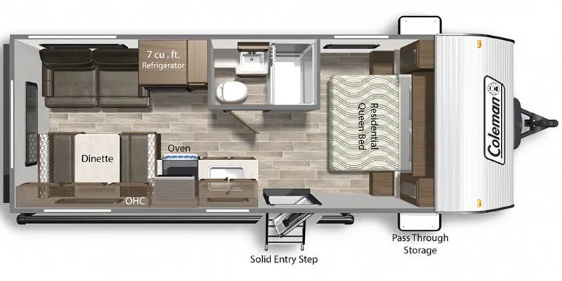 2019 Dutchmen Coleman Lantern LT 202RD - Floor plan