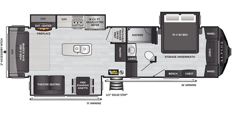 Keystone Alpine 3120RS floor plan