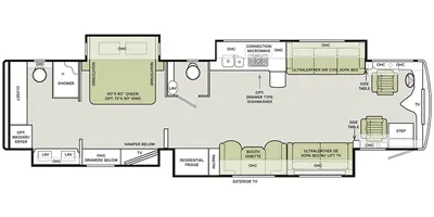 2021 Tiffin Phaeton 40 IH floor plan