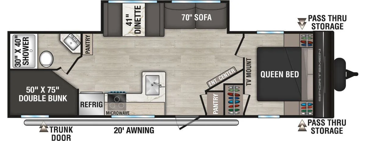 K-Z Sportsmen Select 271BHSL floor plan