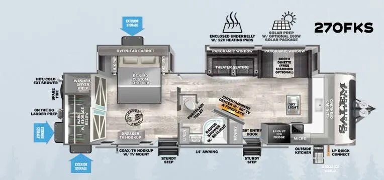 Forest River Salem Hemisphere 270FKS floor plan