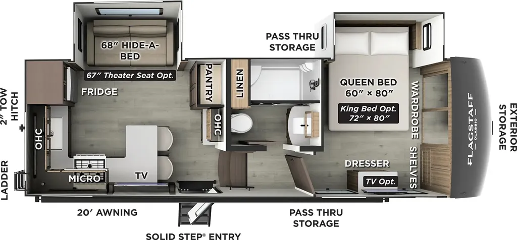 2026 Forest River Flagstaff Classic 281RK floor plan