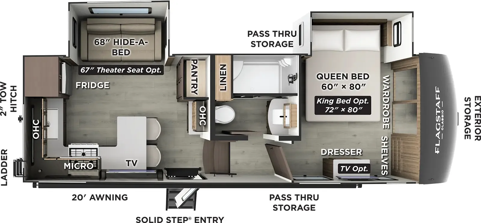 2026 Forest River Flagstaff Classic 281RK - Floor plan