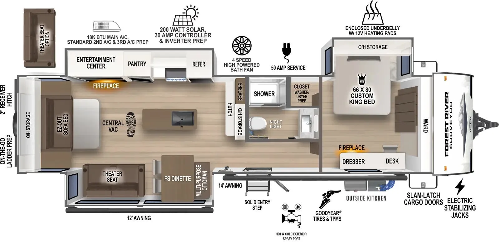 Forest River Grand Surveyor 305RLBS floor plan