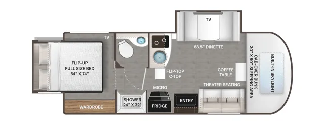 2027 Thor Motor Coach Tiburon 24RW - Floor plan