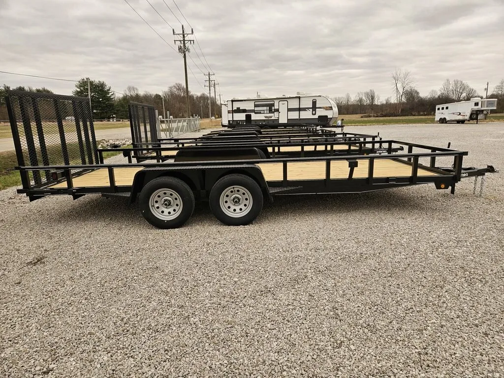 2025 Lone Wolf Trailer Company 83 x 18 Tandem Axle Tube Rail Utility - Photo 3