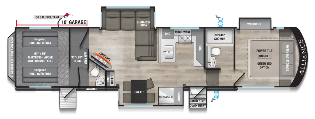 2027 Alliance RV Valor All-Access 36A10 - Floor plan