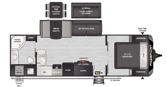 2026 Keystone Passport 2605RBWE floor plan