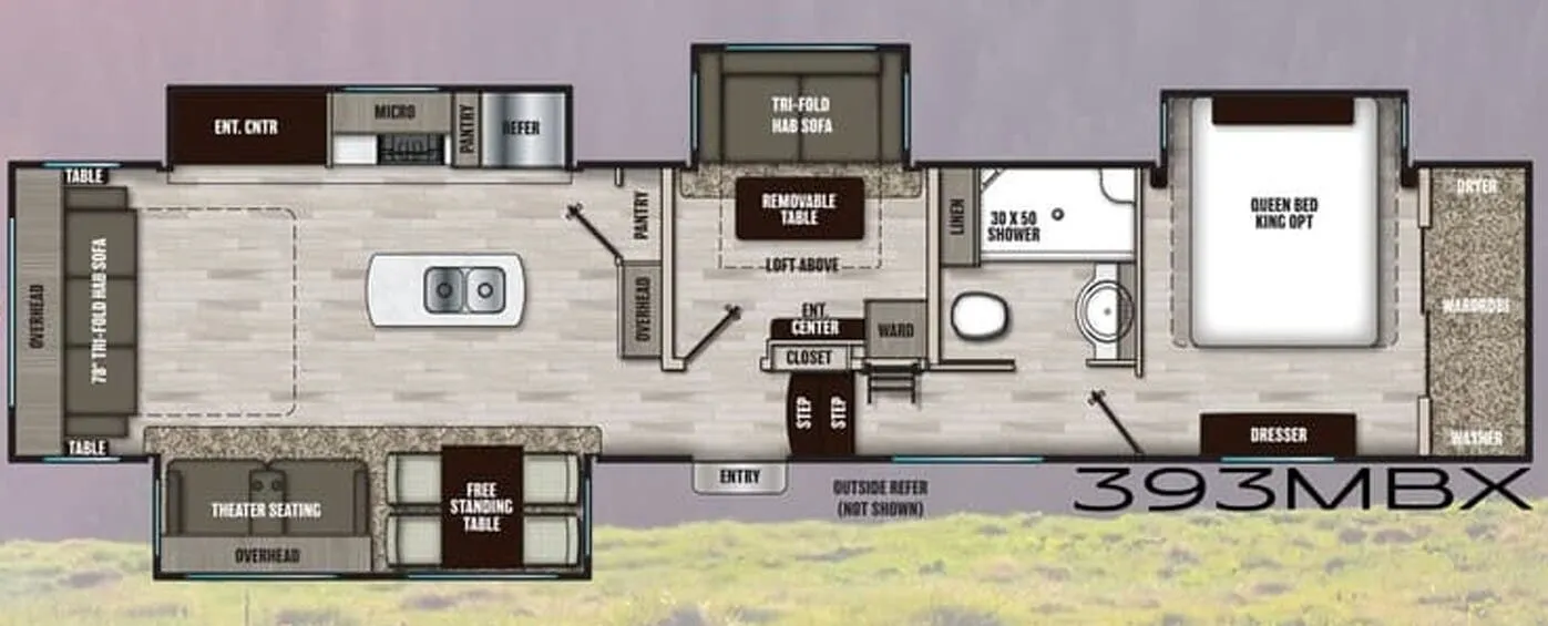 Coachmen Chaparral X Edition 393MBX floor plan