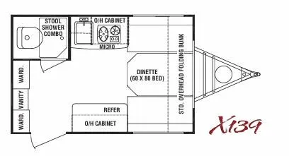 Cruiser RV Fun Finder X X139 floor plan