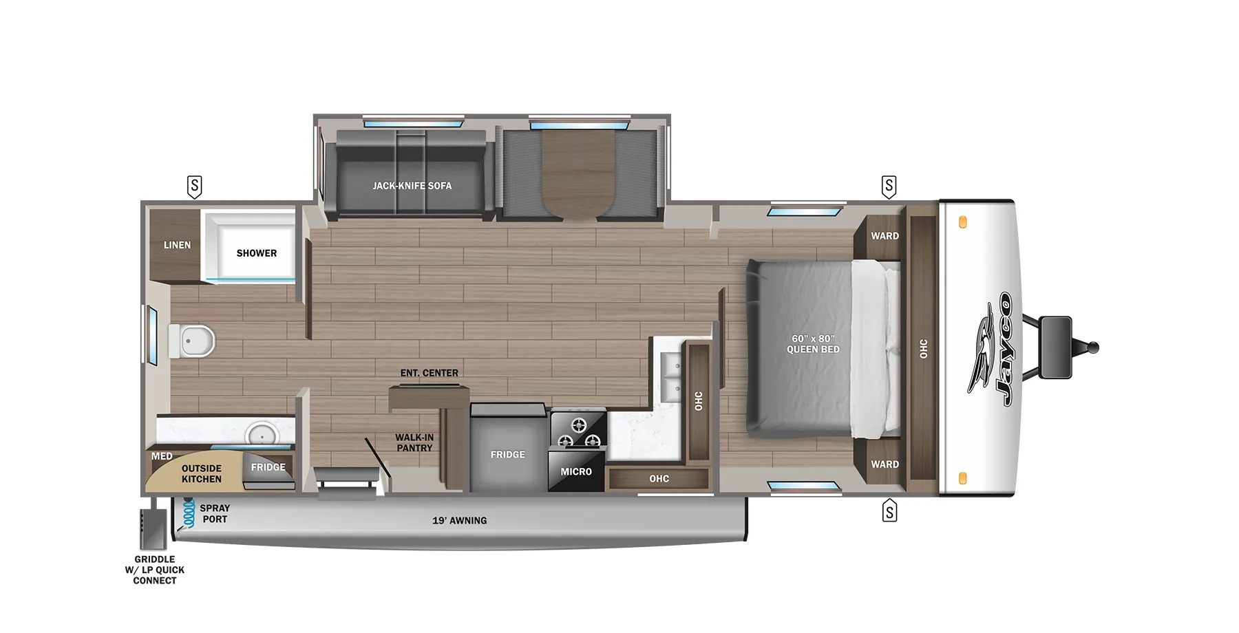 2024 Jayco Jay Feather 25RB - Floor plan
