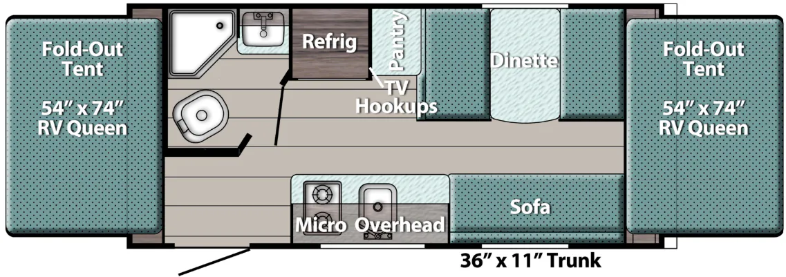 Gulf Stream Trailmaster Lite Super Lite 16RBT floor plan
