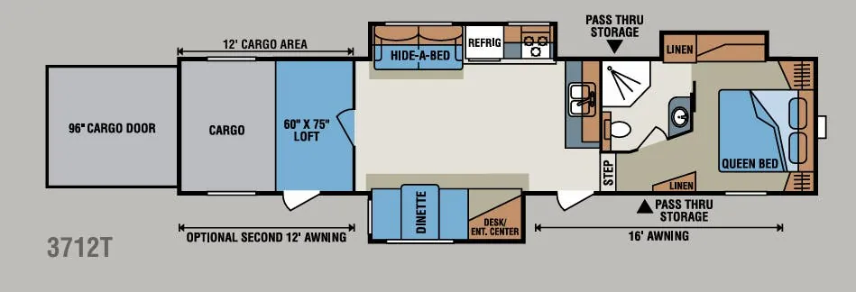 K-Z Inferno 3712T floor plan