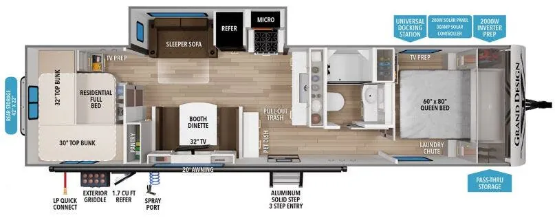 Grand Design Transcend 295QBT floor plan