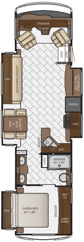 Newmar Bay Star 3414 floor plan