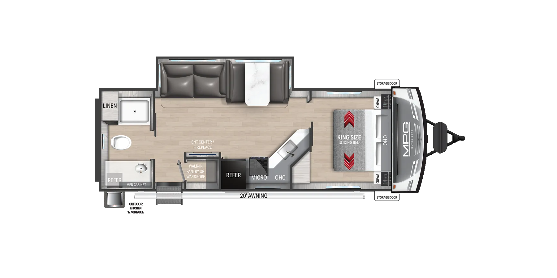 2025 Cruiser RV MPG 2650RB - Floor plan