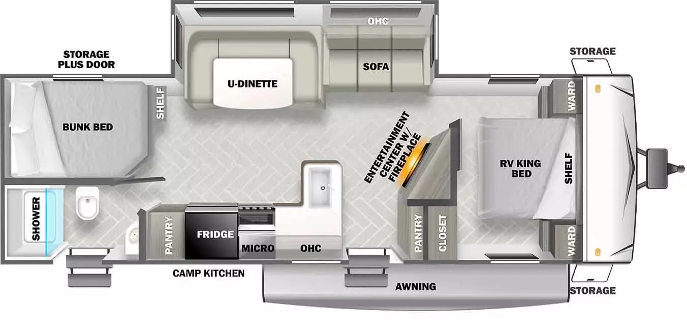 Forest River EVO T2650 floor plan