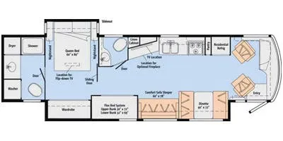 2014 Itasca Solei 38R - Floor plan
