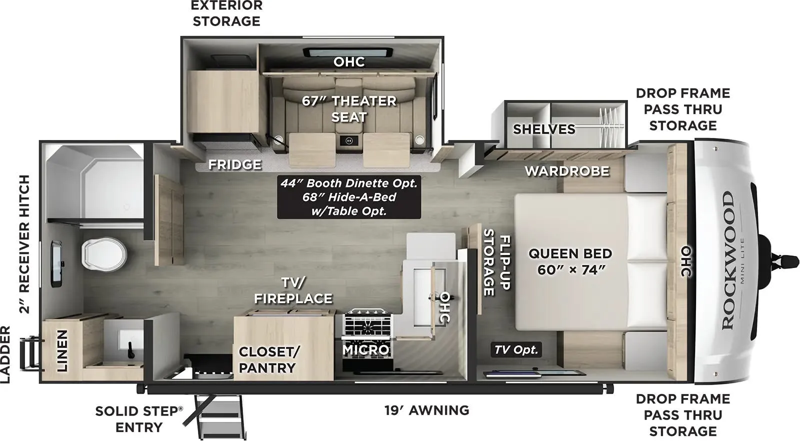2026 Forest River Rockwood Mini Lite 2511S - Floor plan