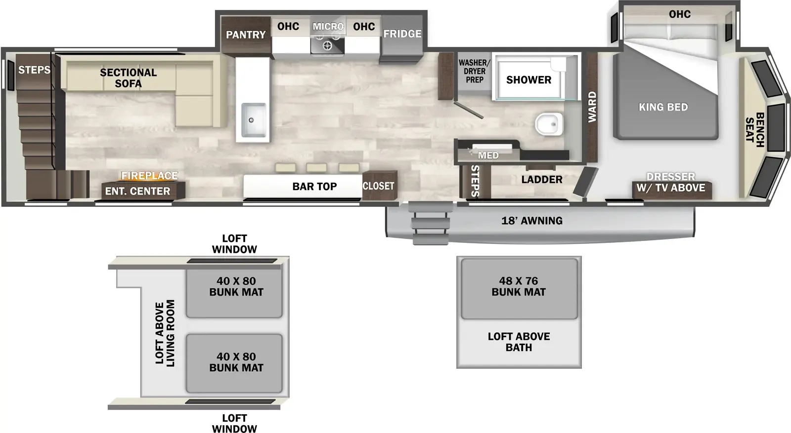 2025 Forest River Cedar Creek Cottage 41FWC - Floor plan