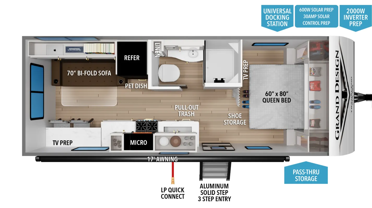 2026 Grand Design Transcend Xplor 21RLX - Floor plan