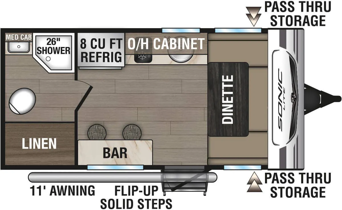 Venture RV Sonic Lite SL140VRB floor plan