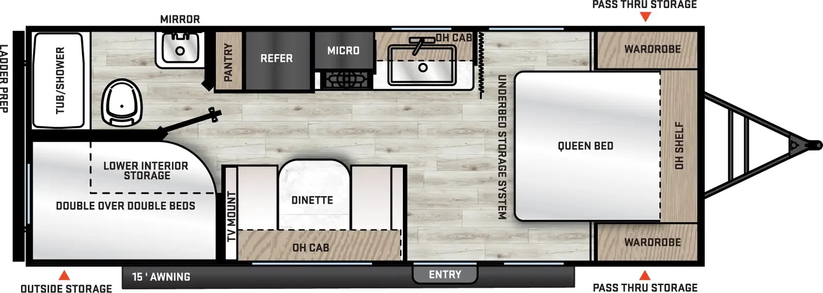 2026 Catalina 211BH - Floor plan