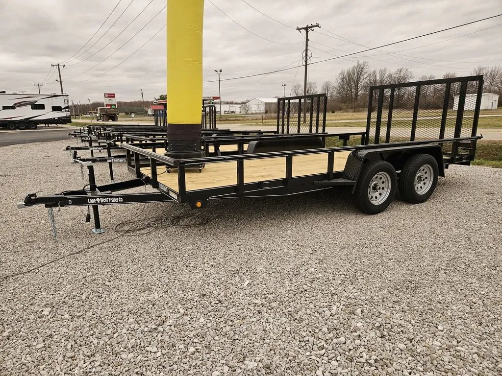 2025 Lone Wolf Trailer Company 83 x 18 Tandem Axle Tube Rail Utility - Photo 3
