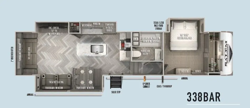 Forest River Salem Hemisphere 338BAR floor plan