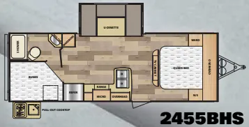 Winnebago Minnie 2455BHS floor plan