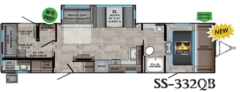 CrossRoads Sunset Trail Super Lite 332QB floor plan