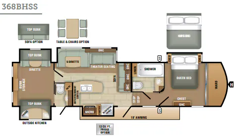 Starcraft Solstice 368BHSS floor plan