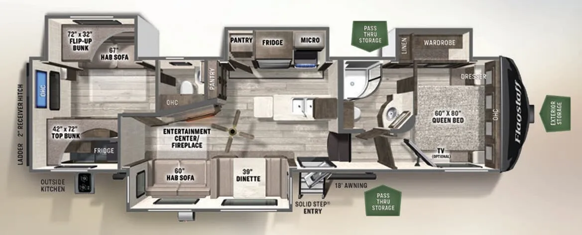 Forest River Flagstaff Super Lite 529RBS floor plan