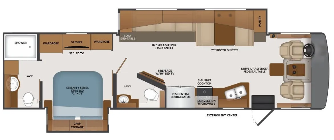 Fleetwood Bounder 35K floor plan