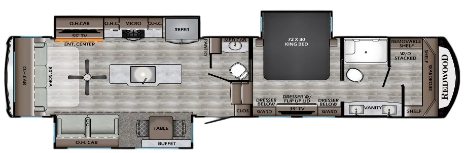CrossRoads Redwood 3901MB floor plan