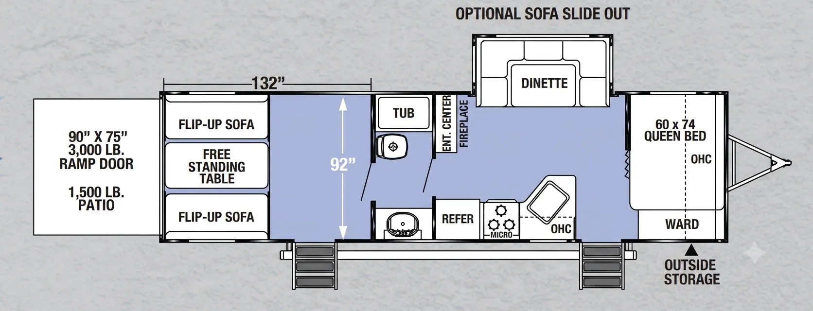 Forest River XLR Micro Boost 27LRLE floor plan