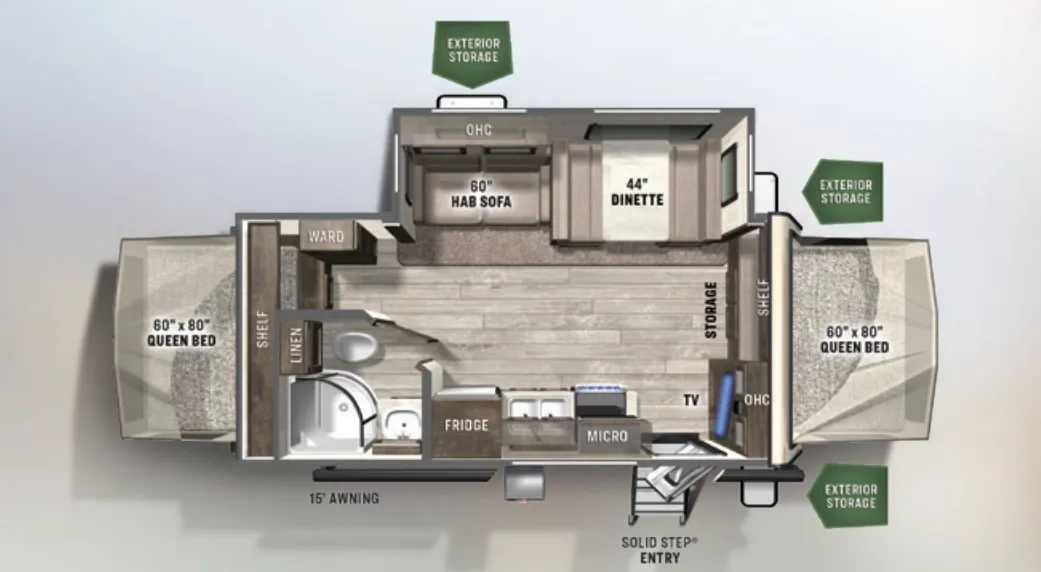 Forest River Flagstaff Shamrock 21SS floor plan