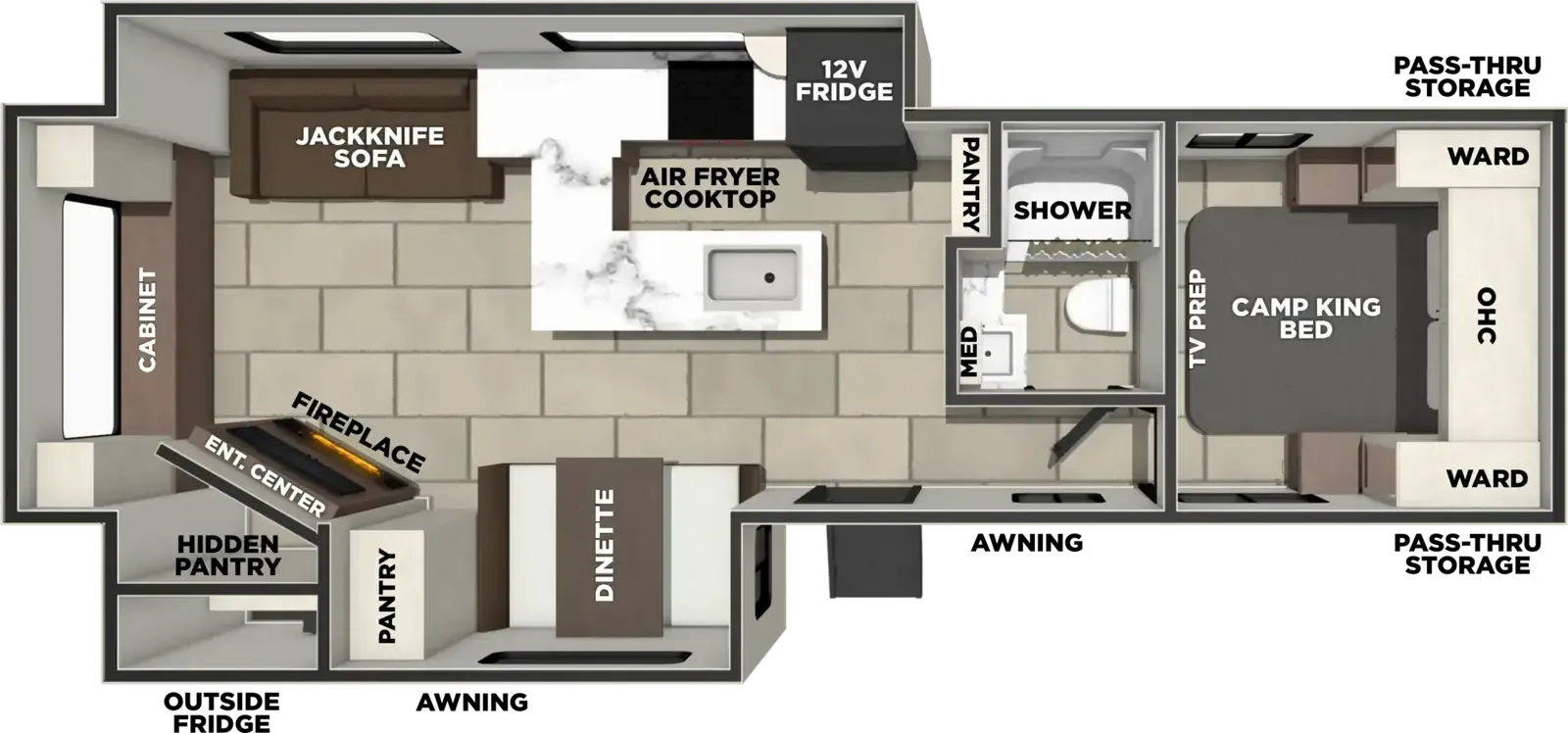 Forest River Tracer 286RL floor plan